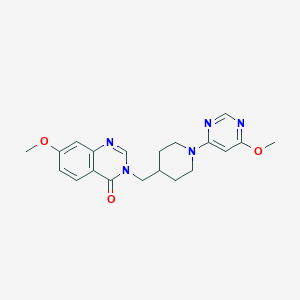 7-methoxy-3-{[1-(6-methoxypyrimidin-4-yl)piperidin-4-yl]methyl}-3,4-dihydroquinazolin-4-one