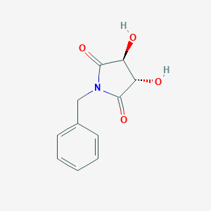 molecular formula C11H11NO4 B064368 (3S,4S)-1-benzyl-3,4-dihydroxypyrrolidine-2,5-dione CAS No. 187032-53-7