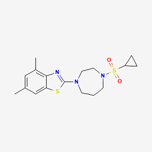 2-[4-(cyclopropanesulfonyl)-1,4-diazepan-1-yl]-4,6-dimethyl-1,3-benzothiazole