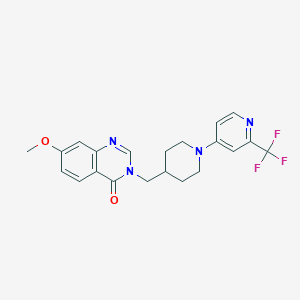 7-methoxy-3-({1-[2-(trifluoromethyl)pyridin-4-yl]piperidin-4-yl}methyl)-3,4-dihydroquinazolin-4-one