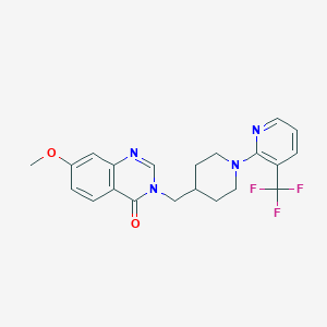 7-methoxy-3-({1-[3-(trifluoromethyl)pyridin-2-yl]piperidin-4-yl}methyl)-3,4-dihydroquinazolin-4-one