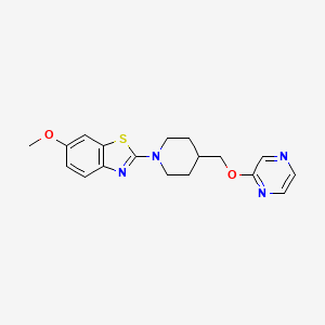 6-methoxy-2-{4-[(pyrazin-2-yloxy)methyl]piperidin-1-yl}-1,3-benzothiazole
