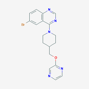 6-bromo-4-{4-[(pyrazin-2-yloxy)methyl]piperidin-1-yl}quinazoline