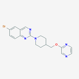 6-bromo-2-{4-[(pyrazin-2-yloxy)methyl]piperidin-1-yl}quinazoline