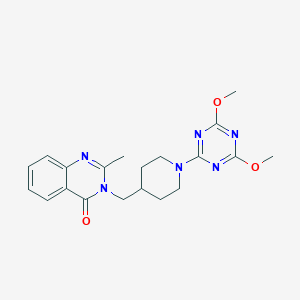 3-{[1-(4,6-dimethoxy-1,3,5-triazin-2-yl)piperidin-4-yl]methyl}-2-methyl-3,4-dihydroquinazolin-4-one