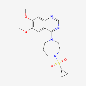 4-[4-(cyclopropanesulfonyl)-1,4-diazepan-1-yl]-6,7-dimethoxyquinazoline