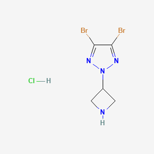 2-(azetidin-3-yl)-4,5-dibromo-2H-1,2,3-triazole hydrochloride