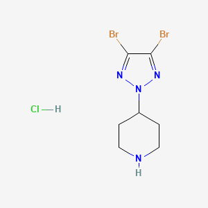 4-(4,5-dibromo-2H-1,2,3-triazol-2-yl)piperidine hydrochloride