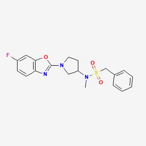N-[1-(6-fluoro-1,3-benzoxazol-2-yl)pyrrolidin-3-yl]-N-methyl-1-phenylmethanesulfonamide