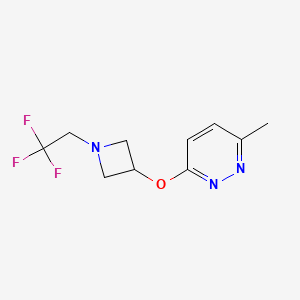 3-methyl-6-{[1-(2,2,2-trifluoroethyl)azetidin-3-yl]oxy}pyridazine