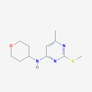 6-methyl-2-(methylsulfanyl)-N-(oxan-4-yl)pyrimidin-4-amine