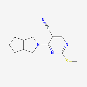 2-(methylsulfanyl)-4-{octahydrocyclopenta[c]pyrrol-2-yl}pyrimidine-5-carbonitrile