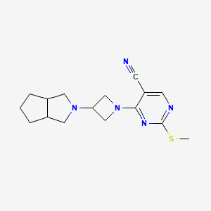 molecular formula C16H21N5S B6437069 2-(methylsulfanyl)-4-(3-{octahydrocyclopenta[c]pyrrol-2-yl}azetidin-1-yl)pyrimidine-5-carbonitrile CAS No. 2549029-64-1