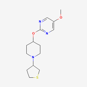 molecular formula C14H21N3O2S B6437073 5-methoxy-2-{[1-(thiolan-3-yl)piperidin-4-yl]oxy}pyrimidine CAS No. 2549009-93-8