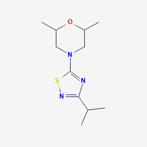 molecular formula C11H19N3OS B6437088 2,6-dimethyl-4-[3-(propan-2-yl)-1,2,4-thiadiazol-5-yl]morpholine CAS No. 2549001-94-5