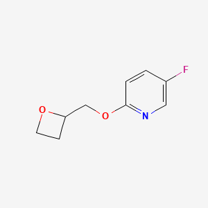 B6437095 5-fluoro-2-[(oxetan-2-yl)methoxy]pyridine CAS No. 2549050-63-5