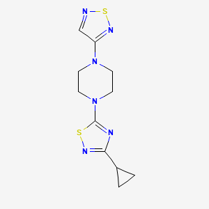 B6437172 1-(3-cyclopropyl-1,2,4-thiadiazol-5-yl)-4-(1,2,5-thiadiazol-3-yl)piperazine CAS No. 2549051-41-2