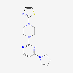4-(pyrrolidin-1-yl)-2-[4-(1,3-thiazol-2-yl)piperazin-1-yl]pyrimidine