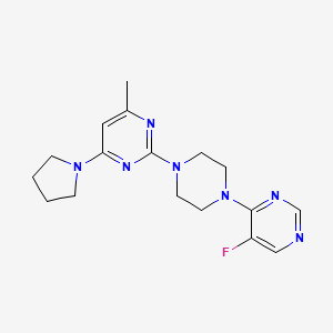 2-[4-(5-fluoropyrimidin-4-yl)piperazin-1-yl]-4-methyl-6-(pyrrolidin-1-yl)pyrimidine