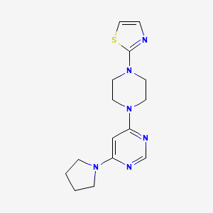 4-(pyrrolidin-1-yl)-6-[4-(1,3-thiazol-2-yl)piperazin-1-yl]pyrimidine