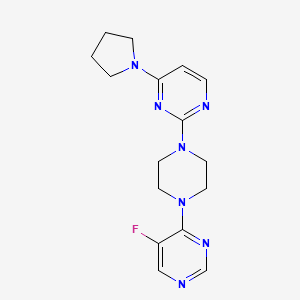 2-[4-(5-fluoropyrimidin-4-yl)piperazin-1-yl]-4-(pyrrolidin-1-yl)pyrimidine