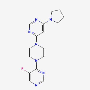 4-[4-(5-fluoropyrimidin-4-yl)piperazin-1-yl]-6-(pyrrolidin-1-yl)pyrimidine