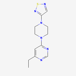 4-ethyl-6-[4-(1,2,5-thiadiazol-3-yl)piperazin-1-yl]pyrimidine