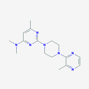 molecular formula C16H23N7 B6437282 N,N,6-trimethyl-2-[4-(3-methylpyrazin-2-yl)piperazin-1-yl]pyrimidin-4-amine CAS No. 2549054-12-6