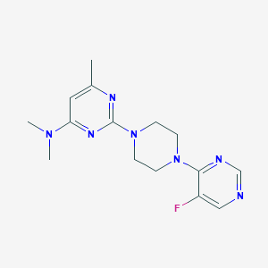 2-[4-(5-fluoropyrimidin-4-yl)piperazin-1-yl]-N,N,6-trimethylpyrimidin-4-amine