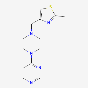 4-{4-[(2-methyl-1,3-thiazol-4-yl)methyl]piperazin-1-yl}pyrimidine