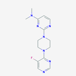 2-[4-(5-fluoropyrimidin-4-yl)piperazin-1-yl]-N,N-dimethylpyrimidin-4-amine