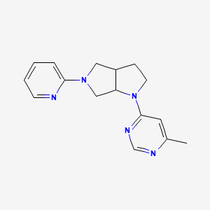 molecular formula C16H19N5 B6437302 4-methyl-6-[5-(pyridin-2-yl)-octahydropyrrolo[3,4-b]pyrrol-1-yl]pyrimidine CAS No. 2548997-41-5