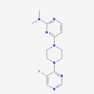 4-[4-(5-fluoropyrimidin-4-yl)piperazin-1-yl]-N,N-dimethylpyrimidin-2-amine
