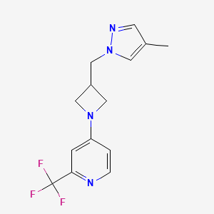 4-{3-[(4-methyl-1H-pyrazol-1-yl)methyl]azetidin-1-yl}-2-(trifluoromethyl)pyridine