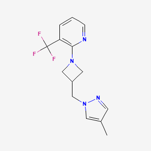 2-{3-[(4-methyl-1H-pyrazol-1-yl)methyl]azetidin-1-yl}-3-(trifluoromethyl)pyridine