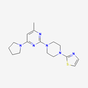 4-methyl-6-(pyrrolidin-1-yl)-2-[4-(1,3-thiazol-2-yl)piperazin-1-yl]pyrimidine