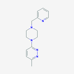 3-methyl-6-{4-[(pyridin-2-yl)methyl]piperazin-1-yl}pyridazine