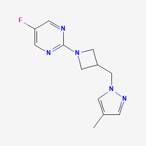 5-fluoro-2-{3-[(4-methyl-1H-pyrazol-1-yl)methyl]azetidin-1-yl}pyrimidine
