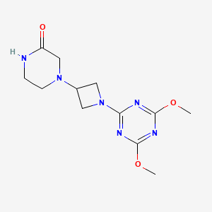 4-[1-(4,6-dimethoxy-1,3,5-triazin-2-yl)azetidin-3-yl]piperazin-2-one
