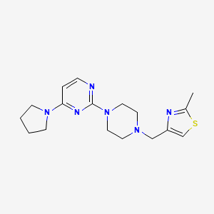 2-{4-[(2-methyl-1,3-thiazol-4-yl)methyl]piperazin-1-yl}-4-(pyrrolidin-1-yl)pyrimidine