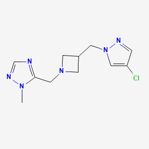 5-({3-[(4-chloro-1H-pyrazol-1-yl)methyl]azetidin-1-yl}methyl)-1-methyl-1H-1,2,4-triazole