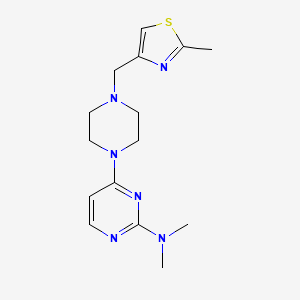 N,N-dimethyl-4-{4-[(2-methyl-1,3-thiazol-4-yl)methyl]piperazin-1-yl}pyrimidin-2-amine