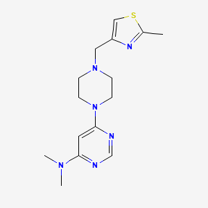 N,N-dimethyl-6-{4-[(2-methyl-1,3-thiazol-4-yl)methyl]piperazin-1-yl}pyrimidin-4-amine