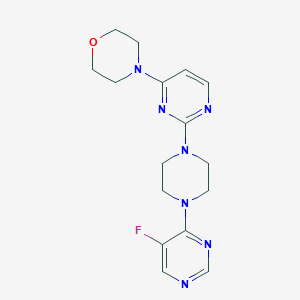 molecular formula C16H20FN7O B6437464 4-{2-[4-(5-fluoropyrimidin-4-yl)piperazin-1-yl]pyrimidin-4-yl}morpholine CAS No. 2549050-99-7