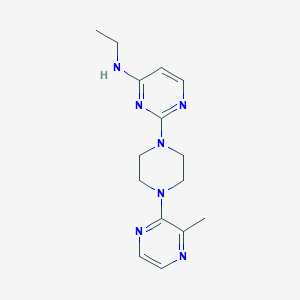 molecular formula C15H21N7 B6437475 N-ethyl-2-[4-(3-methylpyrazin-2-yl)piperazin-1-yl]pyrimidin-4-amine CAS No. 2549035-43-8