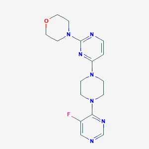 molecular formula C16H20FN7O B6437478 4-{4-[4-(5-fluoropyrimidin-4-yl)piperazin-1-yl]pyrimidin-2-yl}morpholine CAS No. 2548991-03-1