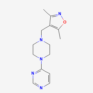 4-{4-[(3,5-dimethyl-1,2-oxazol-4-yl)methyl]piperazin-1-yl}pyrimidine