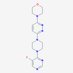 4-{6-[4-(5-fluoropyrimidin-4-yl)piperazin-1-yl]pyridazin-3-yl}morpholine