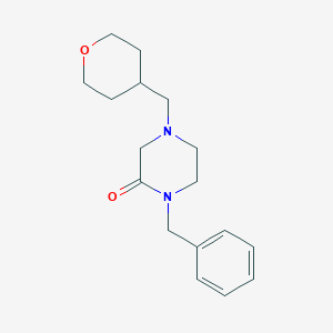 1-benzyl-4-[(oxan-4-yl)methyl]piperazin-2-one
