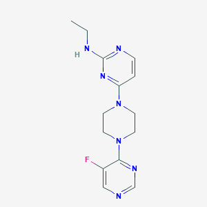 N-ethyl-4-[4-(5-fluoropyrimidin-4-yl)piperazin-1-yl]pyrimidin-2-amine